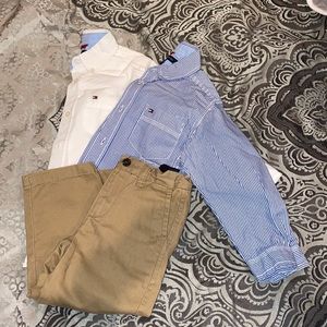 Dress pants with shirt set